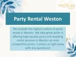 Party Rental Weston - slide 1