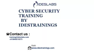cyber security training by idestrainings