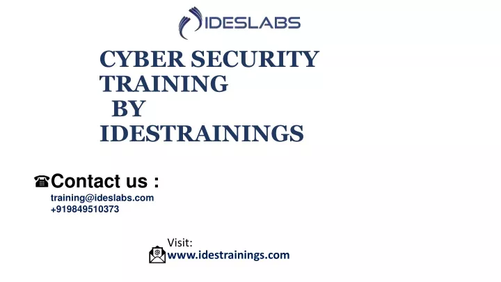 cyber security training by idestrainings