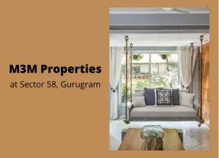 M3M Sector 58 Gurugram | For The Future You Deserve