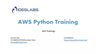AWS Python Training - IDESTRAININGS