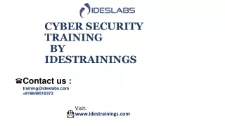cyber security training by idestrainings