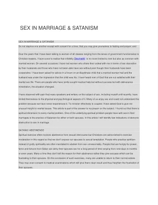SEX IN MARRIAGE