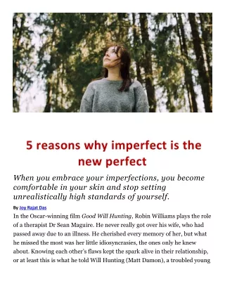 5 reasons why imperfect is the new perfect |Soulveda