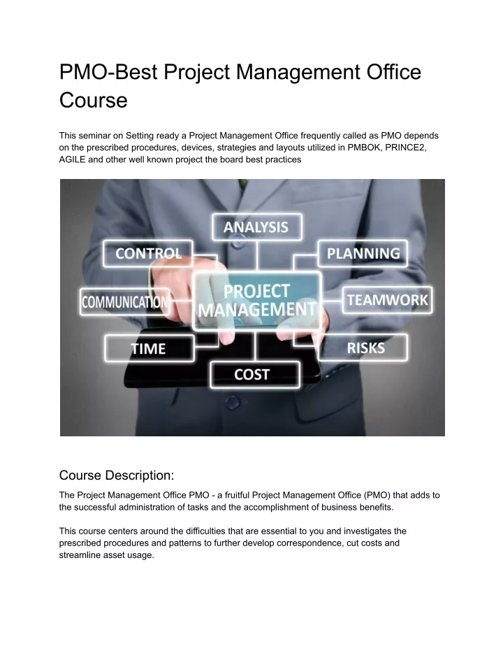 pmo best project management office course