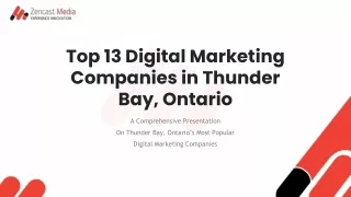 Top 13 Digital Marketing Companies in Thunder Bay, Ontario