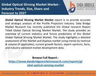 global optical sensing market market industry
