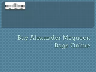 Buy Alexander Mcqueen Bags Online