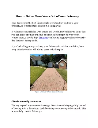 how to get 10 more years out of your driveway