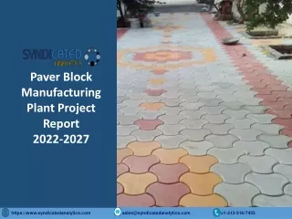 paver block manufacturing plant project report
