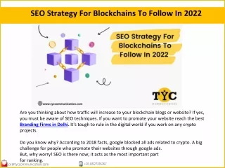 SEO Strategy For Blockchains To Follow In 2022
