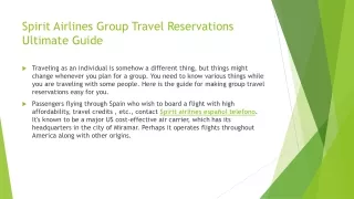 Spirit Airlines Group Travel Reservations Ultimate Guide