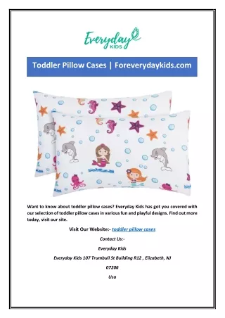 toddler pillow cases foreverydaykids com