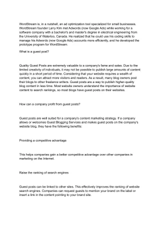 wordstream is in a nutshell an ad optimization