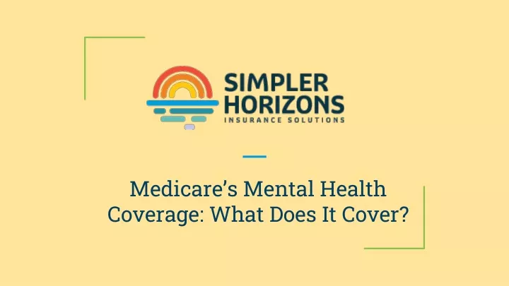 medicare s mental health coverage what does it cover