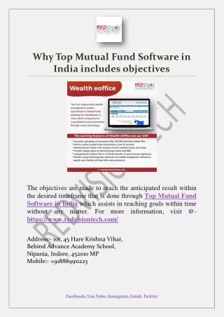 why top mutual fund software in india includes