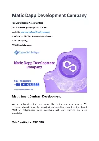 matic dapp development company