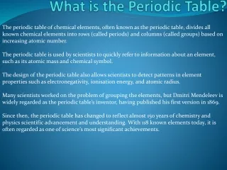 what is the periodic table