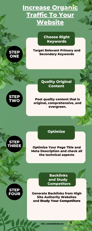 increase organic traffic to your website