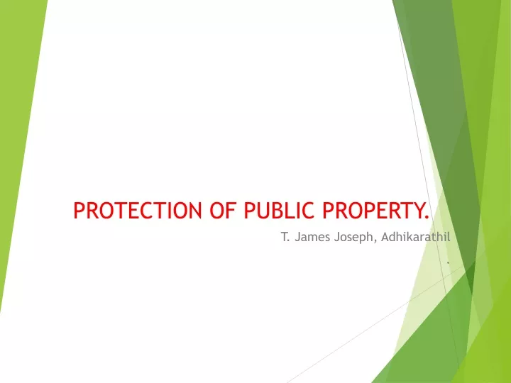 protection of public property