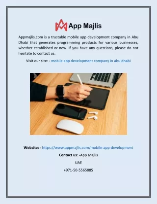 Mobile App Development Company In Abu Dhabi  Appmajlis.com