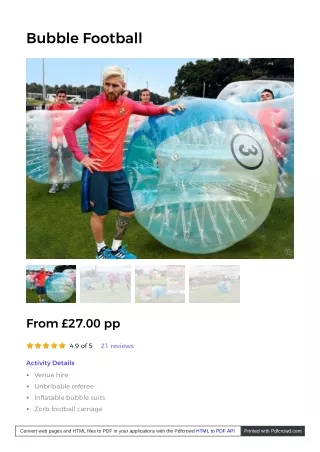 bubble football