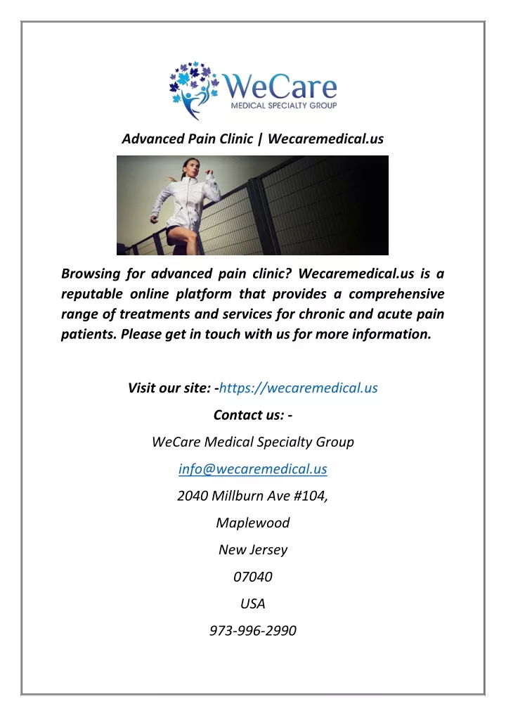 advanced pain clinic wecaremedical us
