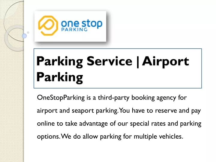 parking service airport parking