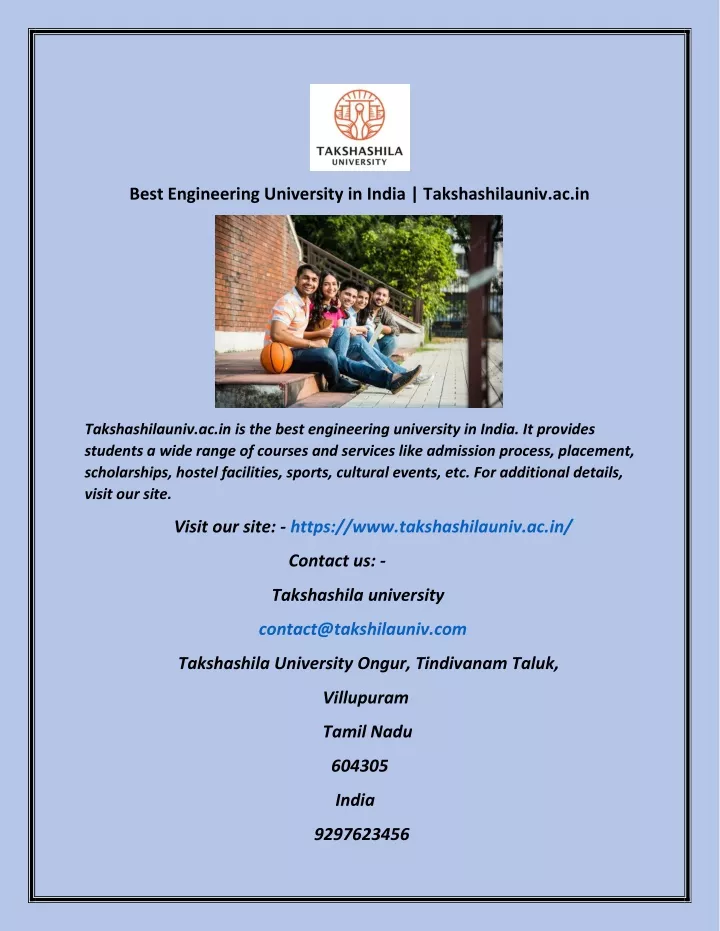 PPT - Best Engineering University in India PowerPoint Presentation ...