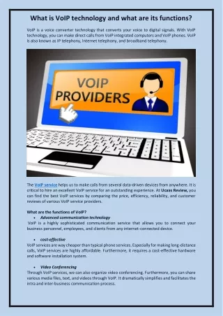 what is voip technology and what are its functions