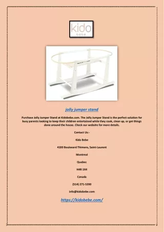 jolly jumper stand