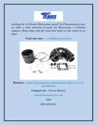 looking for 4 cylinder mercruiser parts