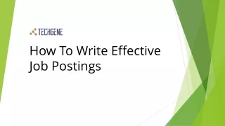 how to write effective job postings