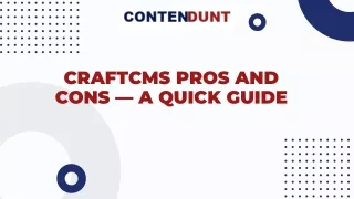 Craft CMS Pros And Cons - A quick Guide