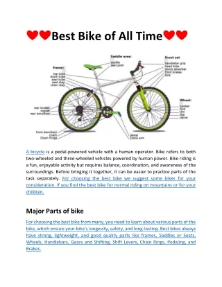 Best Bike of All Time