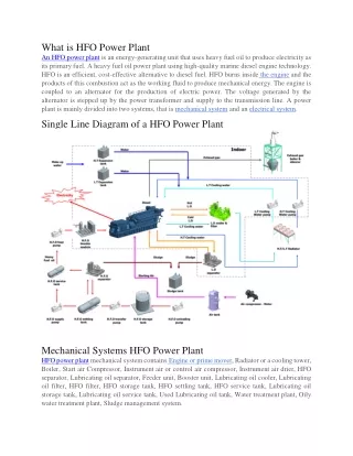 what is hfo power plant an hfo power plant