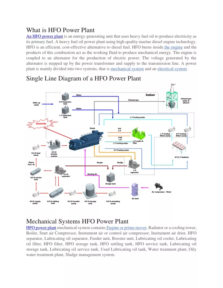 what is hfo power plant an hfo power plant