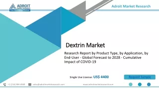 Dextrin Market  Share,Future Growth and Demand Analysis 2021-2028
