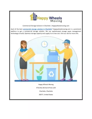 Commercial Storage Solution in Charlotte | Happywheelsmoving.com