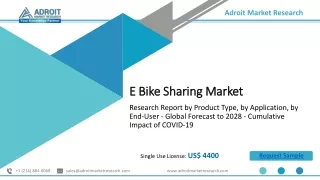 E-Bike Sharing Market Share: Global Industry Trends,Future Growth and Demand Ana