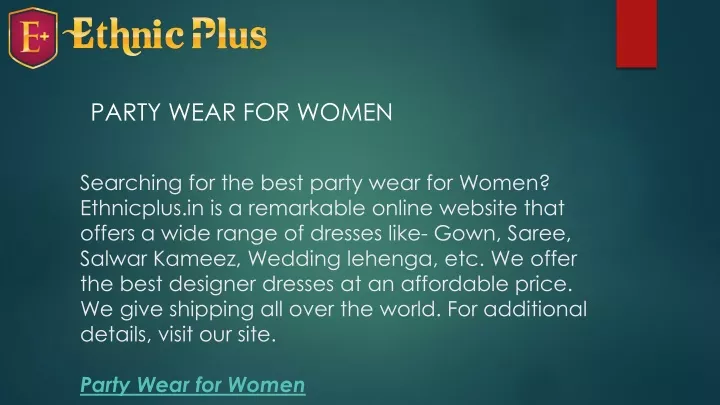 party wear for women