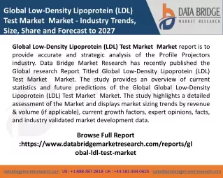 global low density lipoprotein ldl test market