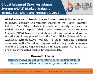 Global Advanced Driver-Assistance Systems (ADAS) Market – Industry Trends
