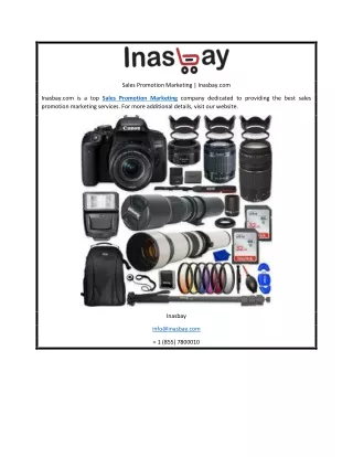 Sales Promotion Marketing | Inasbay.com