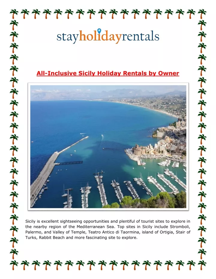 all inclusive sicily holiday rentals by owner