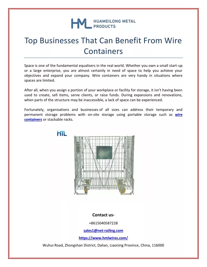 top businesses that can benefit from wire