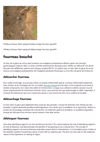 https travaux fibre optique fr debouchage