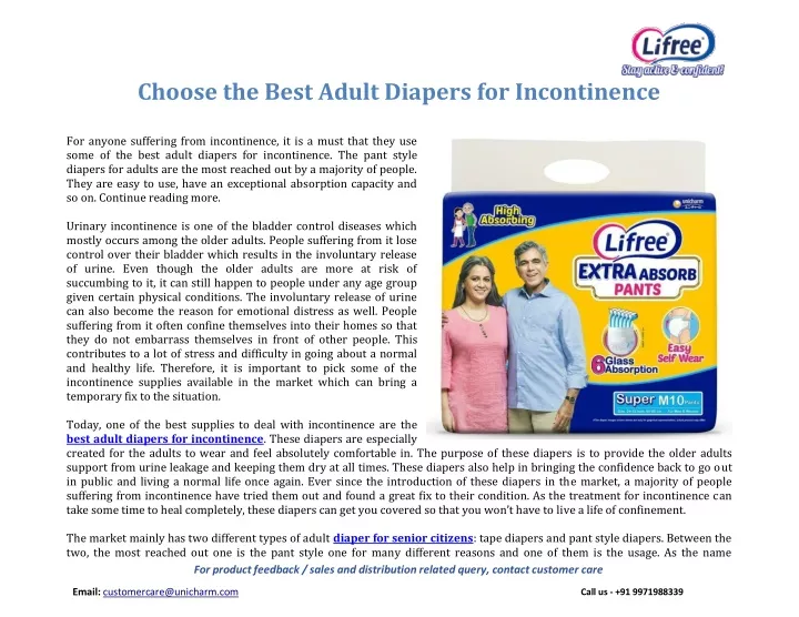 choose the best adult diapers for incontinence