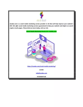 Social Media Marketing Service Uk  Seodaz.com