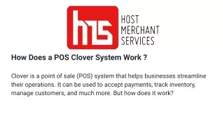 how does a pos clover system work
